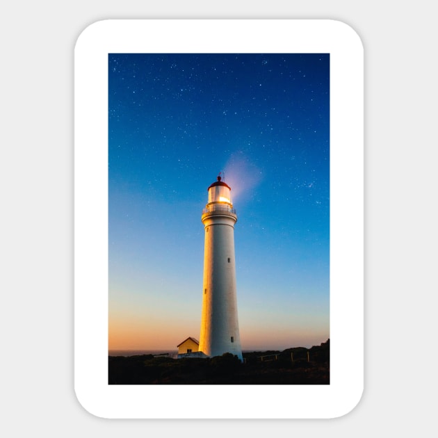 Nautical Lighthouse Print Sticker by NewburyBoutique